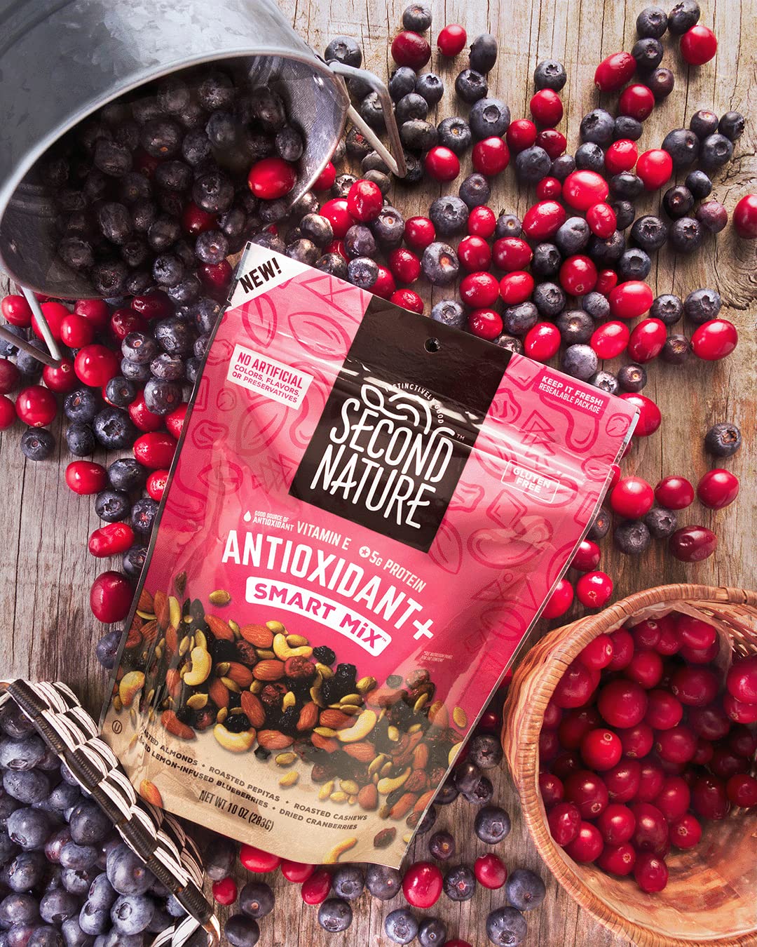 Second Nature Antioxidant+ Smart Mix, Good Source Of Antioxidant Vitamin E, No Artificial Colors, Flavors Or Preservatives, Low