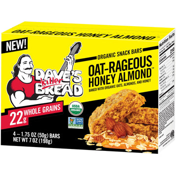 Daves reduceer Bread Oat-Rageous Honey Almond Snack Bars, 4 Count (Pack of 2)