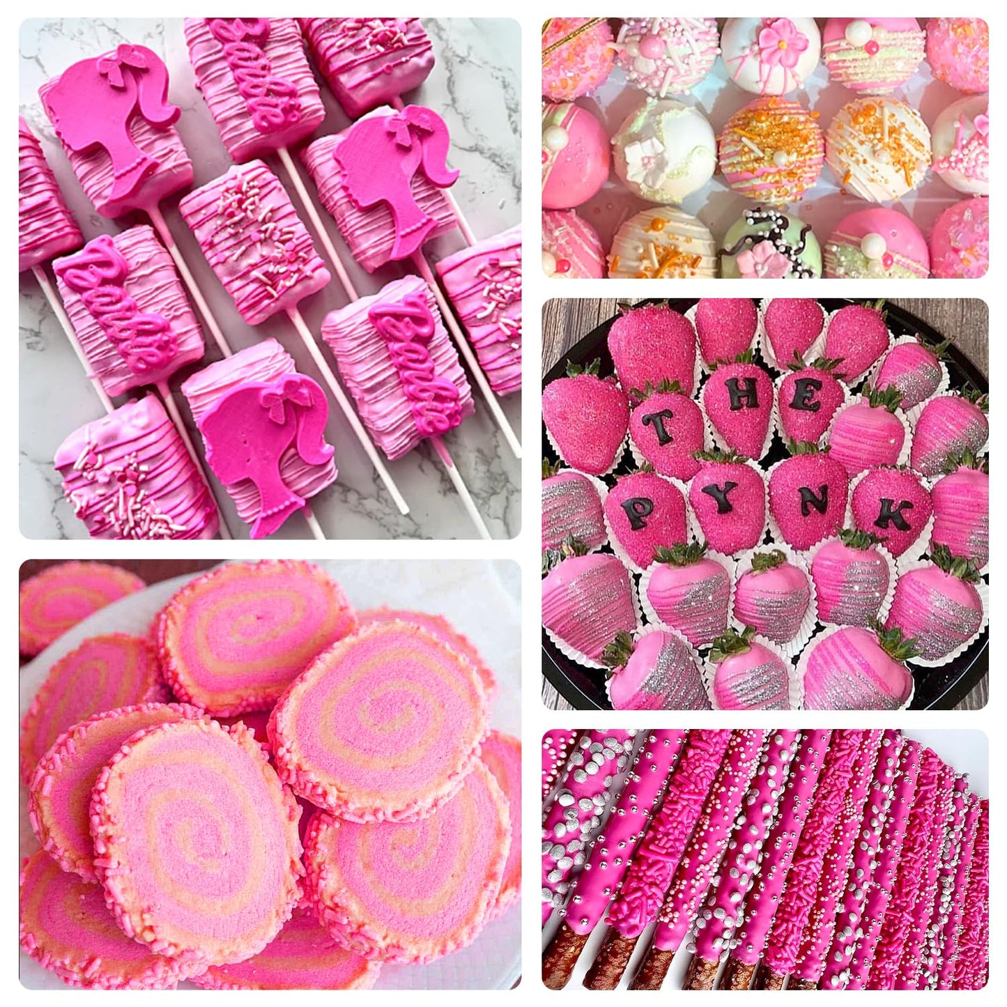 Pink Oil Based Food Coloring For Chocolate, Candy Melts, Donuts, Strawberries, Frosting, Cake, Professional Edible Dye For Bakin