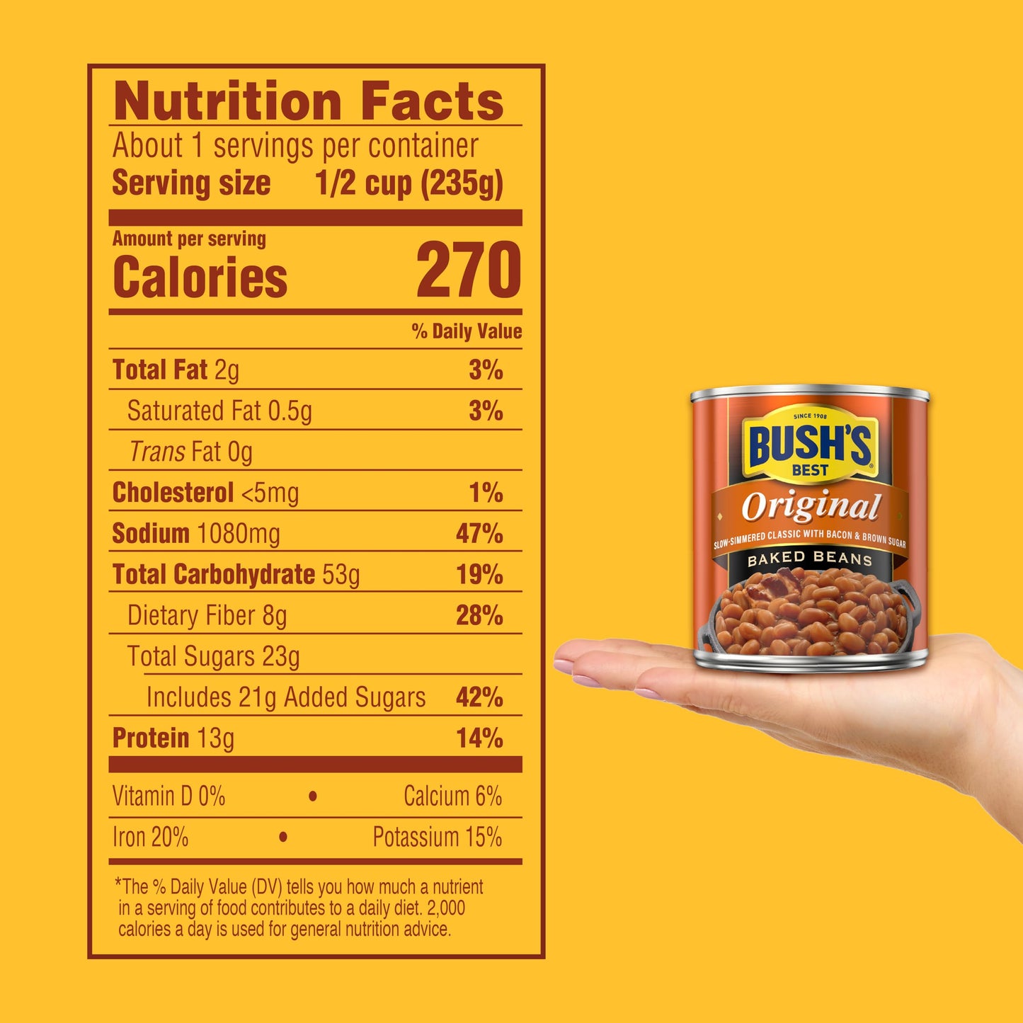 Bush s Best Baked Beans Original Seasoned with Bacon & Brown Sugar