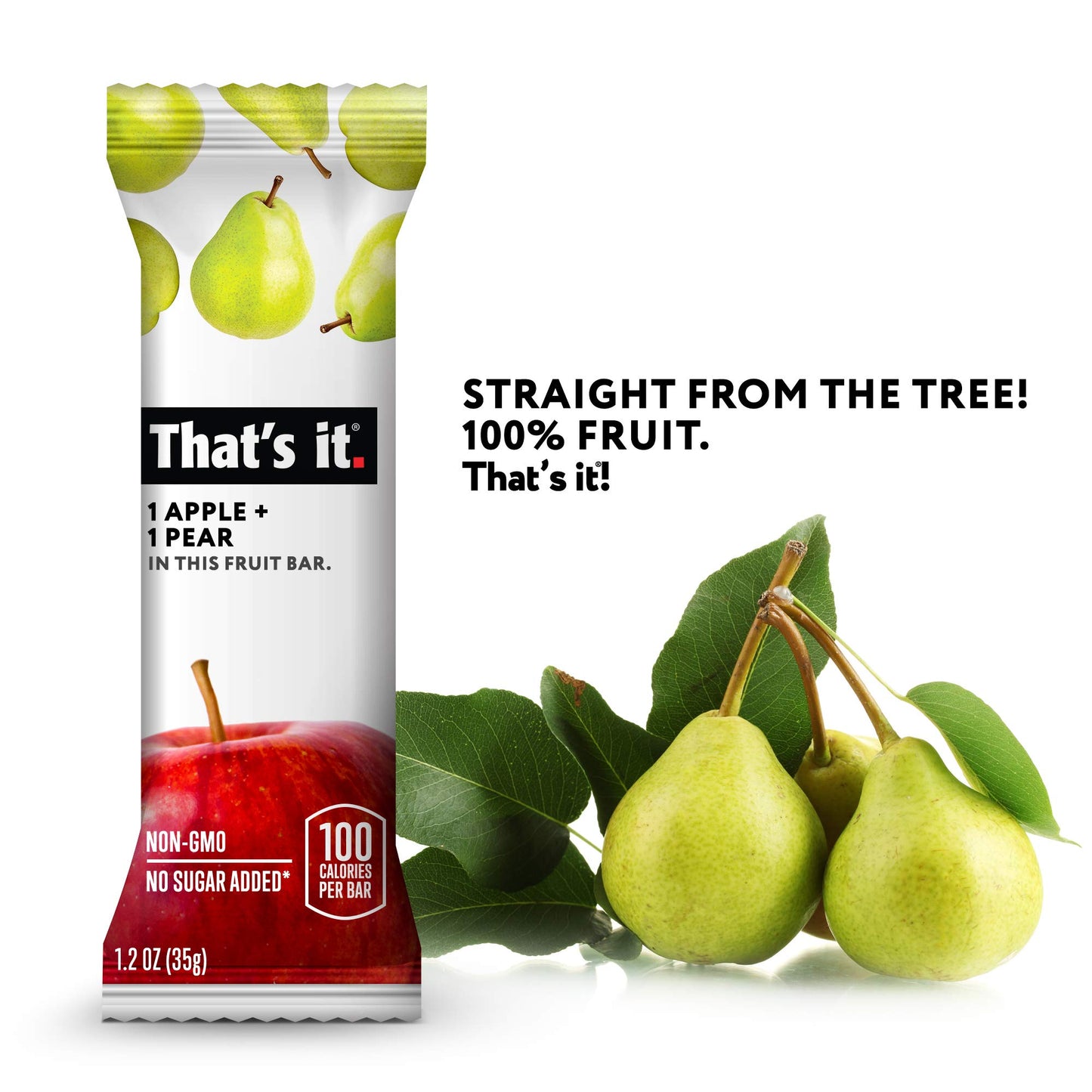 That'S It. Gluten-Free Apple + Pear Fruit Bars, 14.4 Ounce, 12 Bars, No Preservatives, No Added Sugar, Paleo, Good For Children,