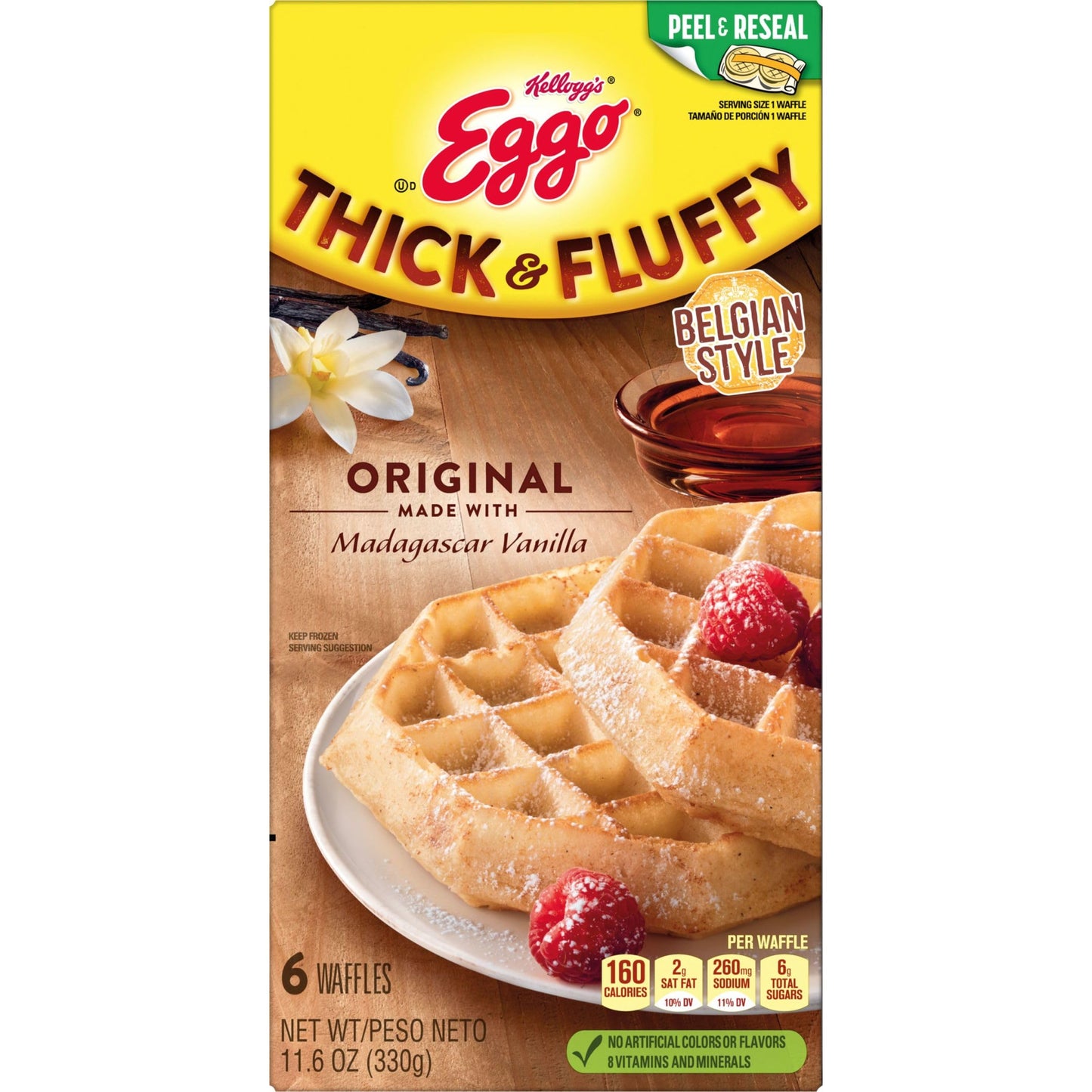 Eggo Thick And Fluffy Original Waffles, Frozen Breakfast, 11.6 Oz 6 Count