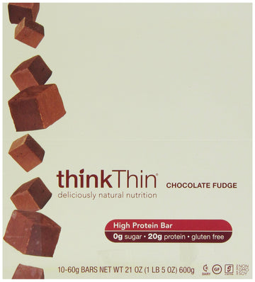 ThinkThin Protein Bar, Gluten Free Chocolate Fudge, 10 Count