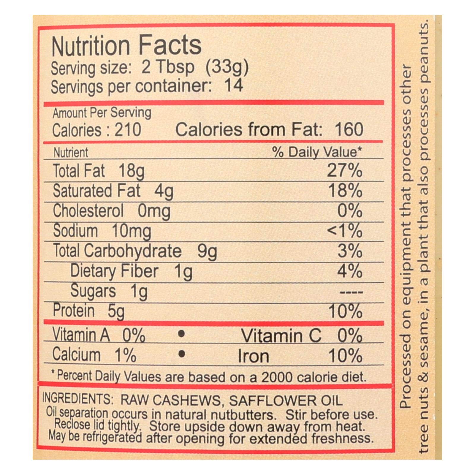 East Wind Nut Bttr Cashew Raw