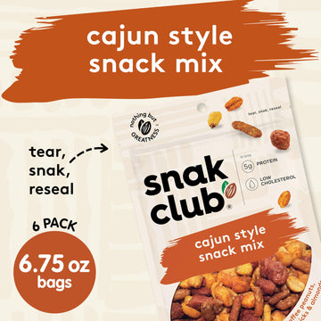Snak Club Cajun Style Snack Mix With Hot And Spicy Peanuts, Butter Toffee Peanuts, Toasted Corn, Cajun And Honey Sesame Sticks,