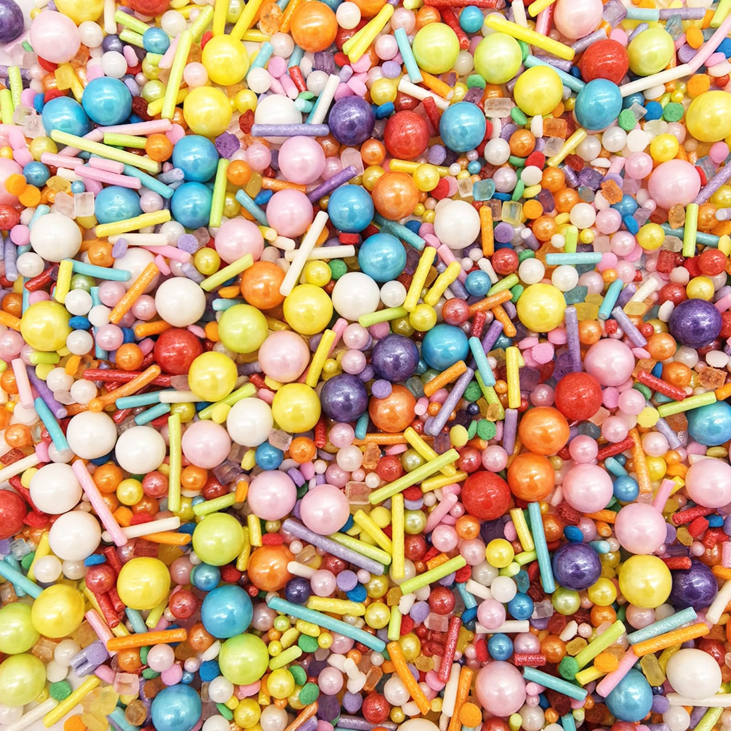 Edible Rainbow Sprinkles Candy Baking Edible Cake Decorations Cupcake Toppers 120G/ 4.2Oz