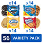 Oreo Original, Oreo Golden, Chips Ahoy! & Nutter Butter Cookie Snacks Variety Pack, 56 Snack Packs (2 Cookies Per Pack)