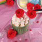 Edible Valentine Icing Decoration, Red Rose Icing Decoration, Royal Icing Heart Sprinkle, Strawberries Sugars Sprinkles For Cupc