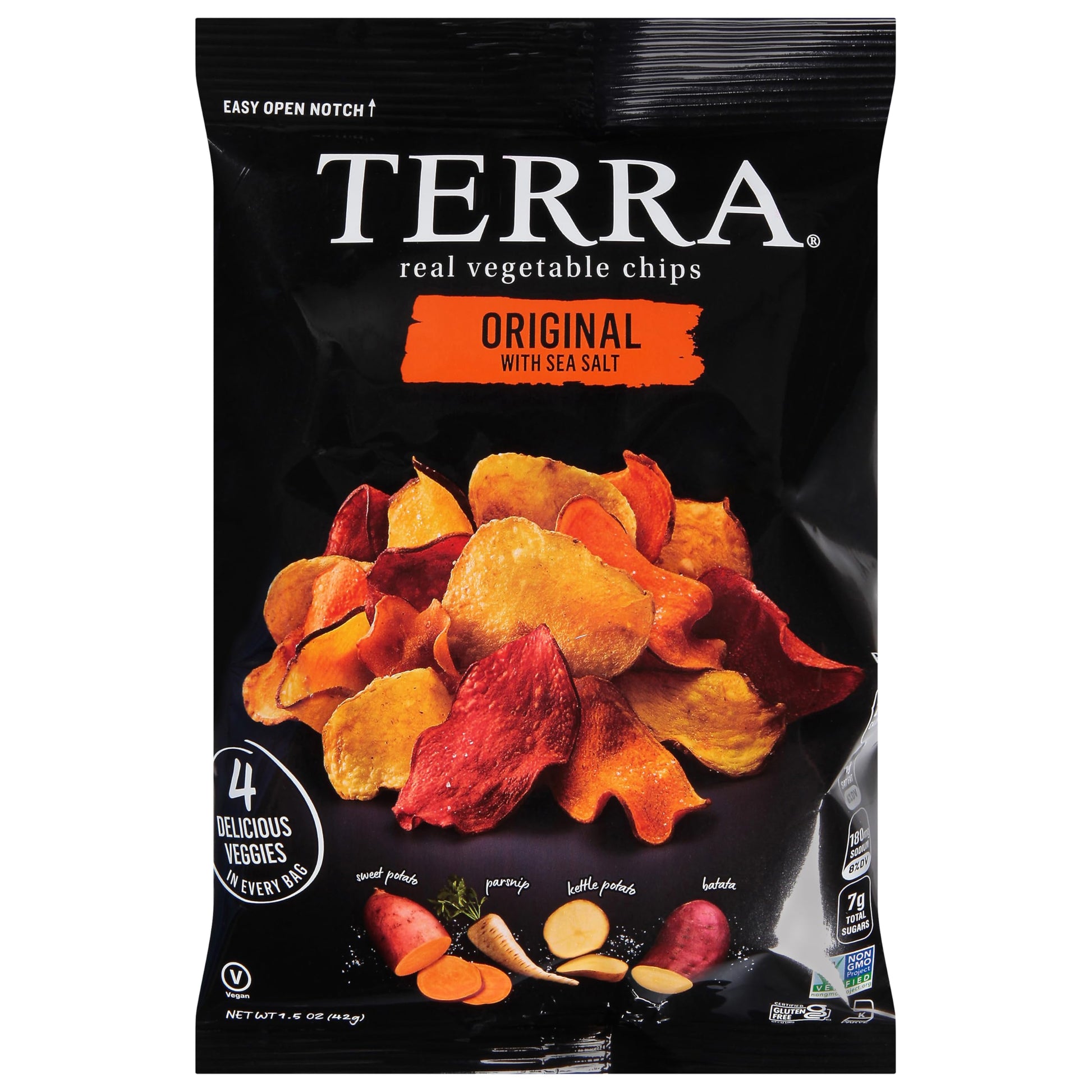 Terra Original Sea Salt Vegetable Chips, 1.5 oz, Pack of 24