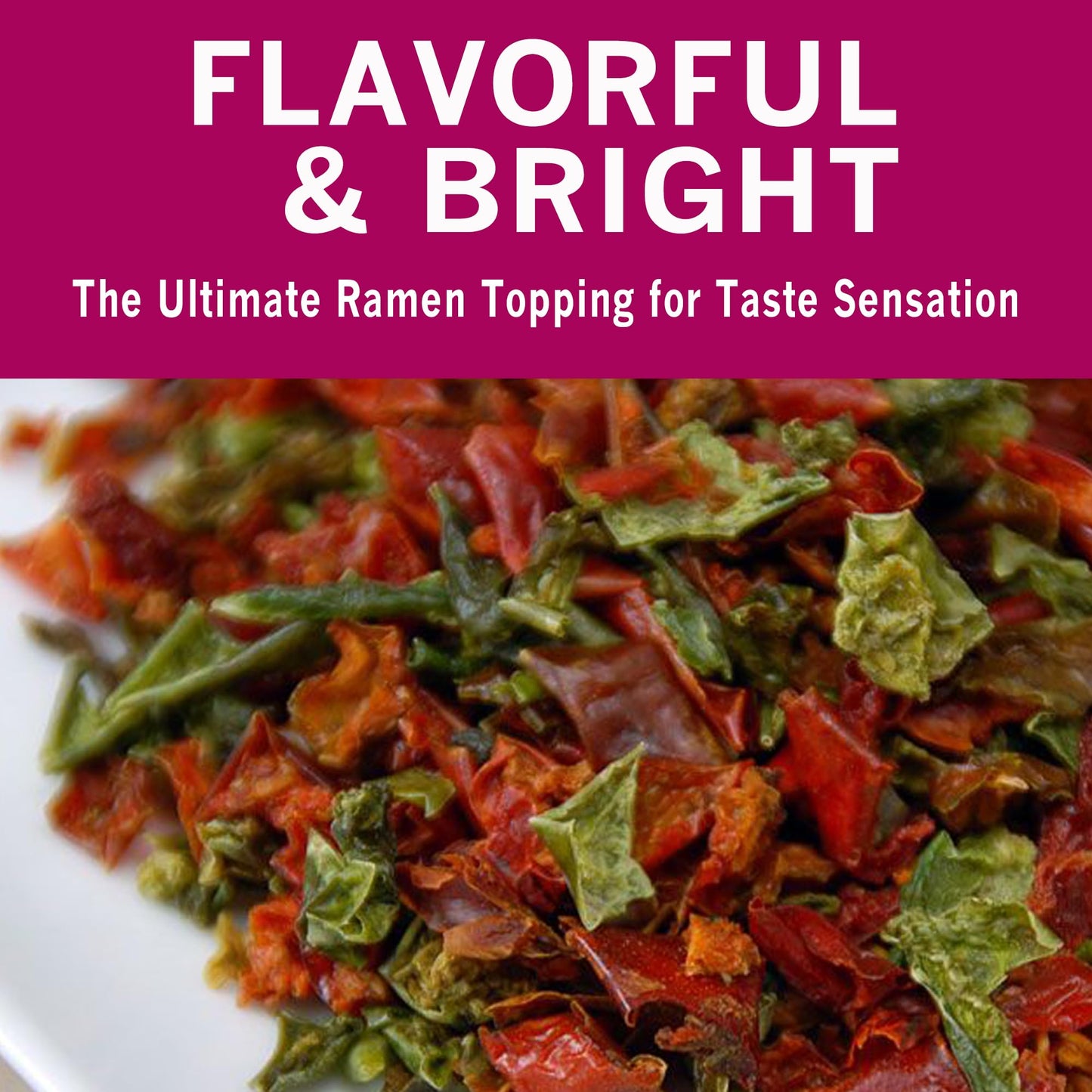Spices Village Dehydrated Red And Green Bell Peppers Mix, Dried Bell Pepper Flakes, 16 Oz (1 Lb), Dried Ramen Toppings, Bulk Dri