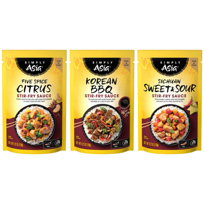 Simply Asia Stir-Fry Sauce Variety Pack, 12.66 oz