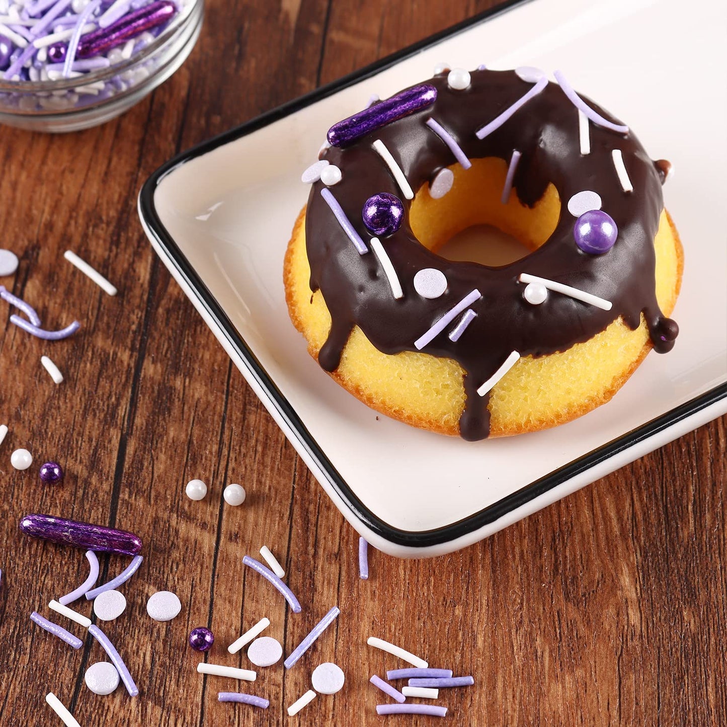 Purple Sprinkles For Cake Decorating, Cupcake, Cookies, Ice Cream Topper, Dreamy Purple Cake Sprinkles Baking, Perfect For Birth