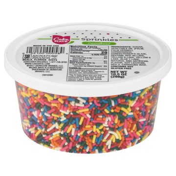 Cake Mate Christmas Rainbow Sprinkles with resealable lid - Delicious Dessert Sprinkles for Ice Cream, Cookies, Baked Goods, Don