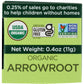 Spicely Organic Arrowroot Powder 0.40 Ounce Ecobox Certified Gluten-Free