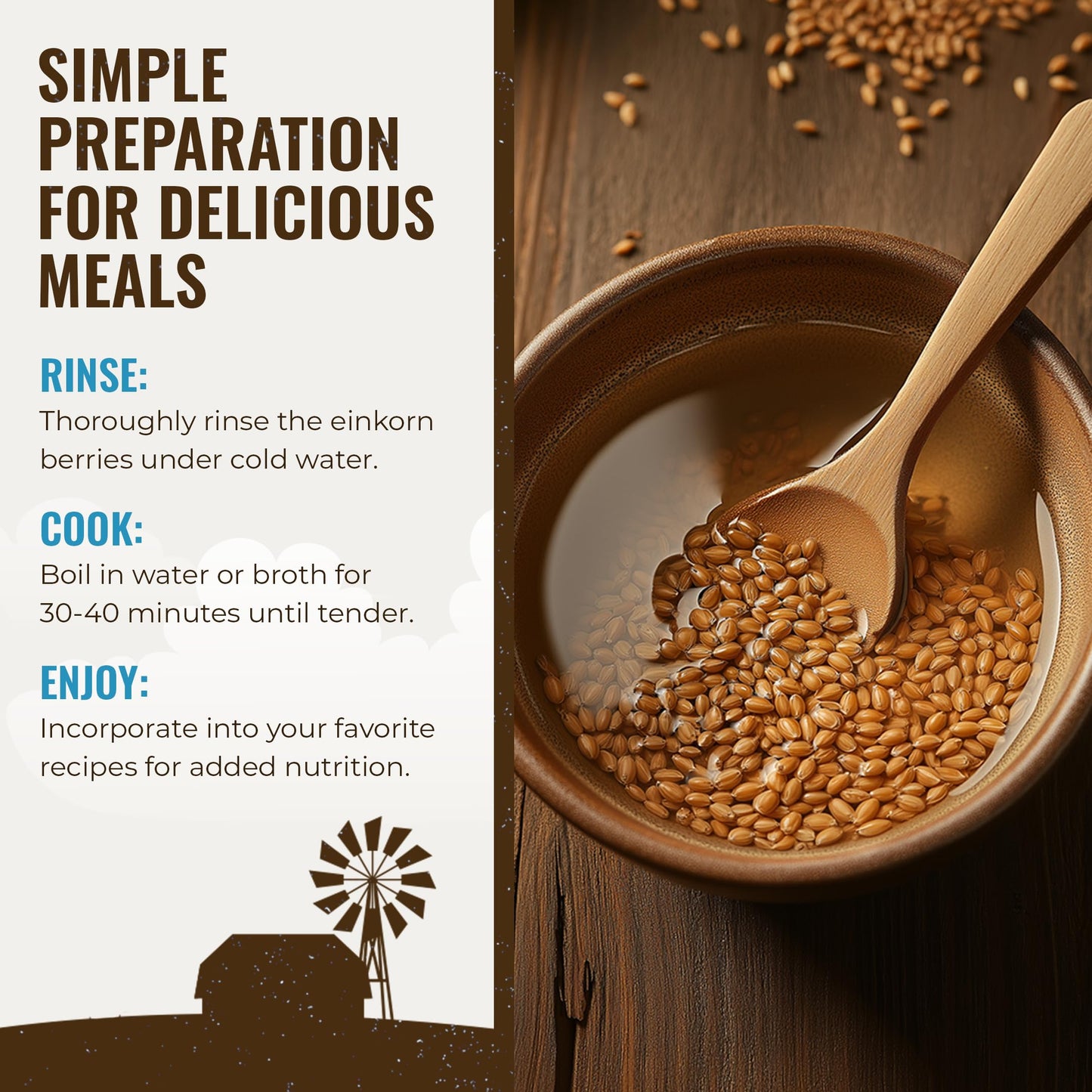 Grand Teton Organic Einkorn Berries - 5 Pound Pack