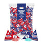 PartyWorks Patriotic Candy - 40 Count Bag - Popping Rocks Pouches - Strawberry, Blue Raspberry Flavors - Individual Triangles