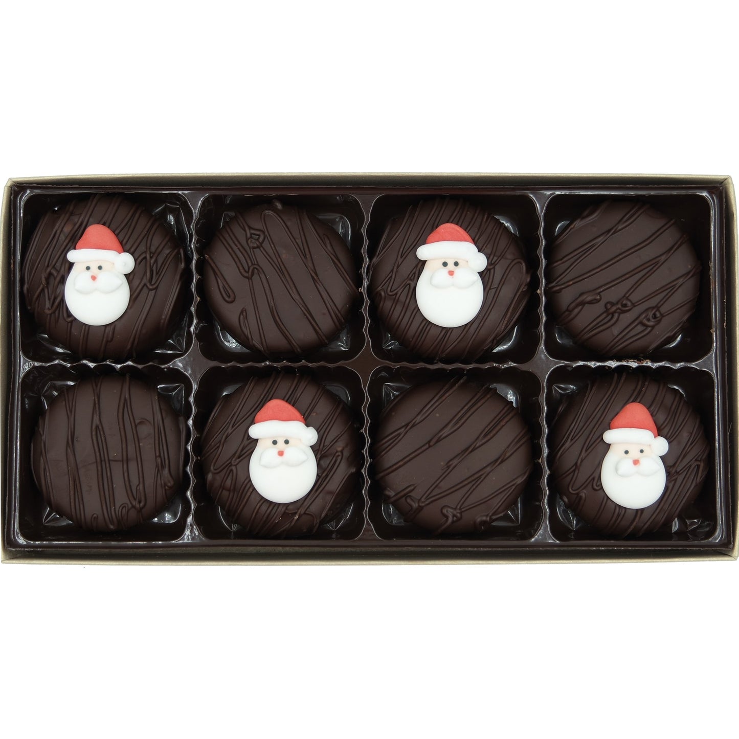 Philadelphia Candies Dark Chocolate Covered OREO® Cookies, Christmas Santa, 8 Ounce