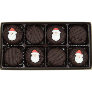 Philadelphia Candies Dark Chocolate Covered OREO® Cookies, Christmas Santa, 8 Ounce