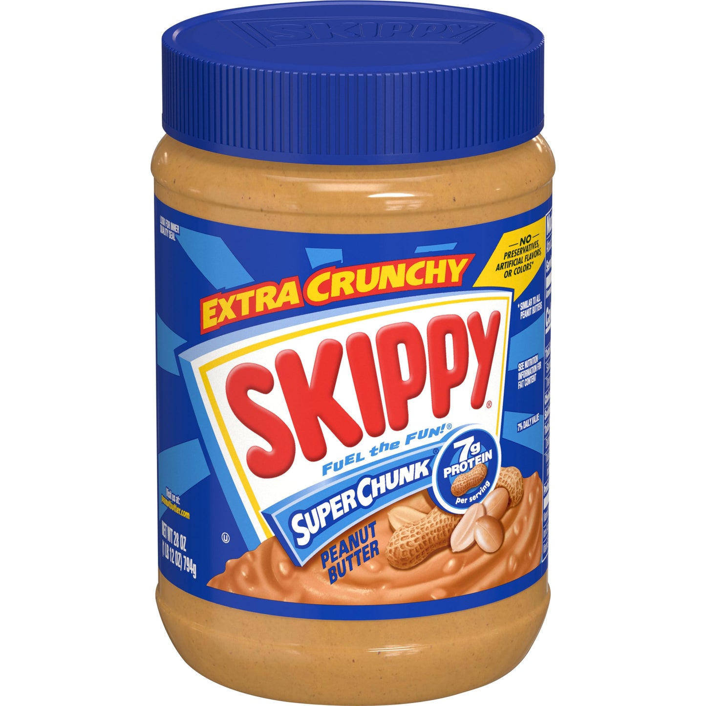 SKIPPY SUPER CHUNK Peanut Butter, 28 oz, Brown, Model 10875