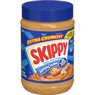 SKIPPY SUPER CHUNK Peanut Butter, 28 oz, Brown, Model 10875
