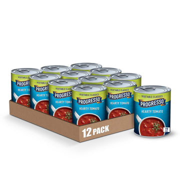 Progresso Vegetable Classics Soup, Hearty Tomato, 19 Oz, Pack Of 12
