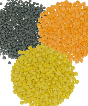 Red Lentils | Black Beluga Lentils | Golden Lentils | 12 Lbs Total | Non-Gmo | 100% Non Irradiated | Kosher | Usa Grown | Vegan