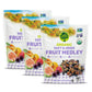 Happy Village Organic Dried Fruit Mix - Apricots, Figs, Strawberries & Tart Cherries, 18 Oz (3 Packs Of 6 Oz) - Kosher, Non-Gmo, No Refined Sugar, Vegan, Unsulfured Dried Fruit Medley