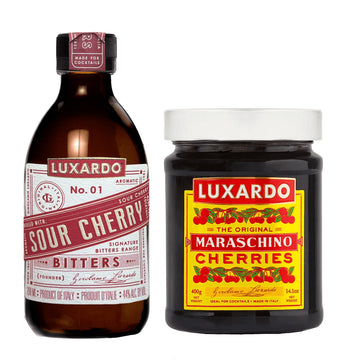 Luxardo Maraschino Cherry and Aromatic Bitters Variety Pack (Sour Cherry Bitter + Maraschino Cherry)