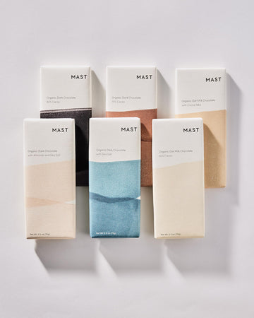 Mast Chocolate Bars | 6 pack | Organic, Kosher | Classic 2.5oz each (6 Bars, Variety Gift Box)