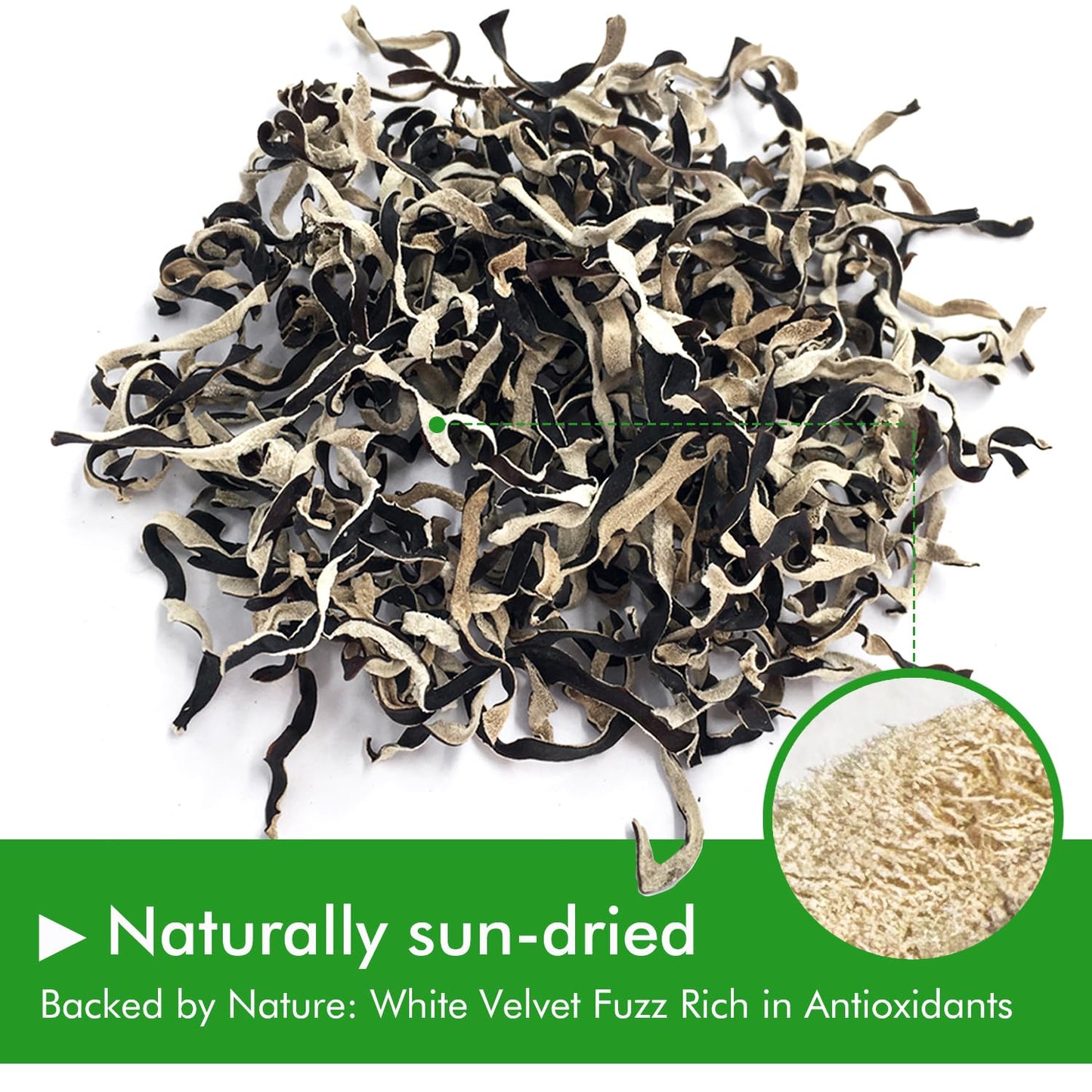 VIGOROUS MOUNTAINS Shredded Dried Woodear Mushrooms  Natural & No Additives  Rich in Fiber & Iron - 6oz (170g) - Perfect for Asian Cuisine  Soups  Stir-Fries & Hot Pot
