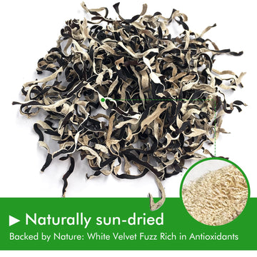 VIGOROUS MOUNTAINS Shredded Dried Woodear Mushrooms  Natural & No Additives  Rich in Fiber & Iron - 6oz (170g) - Perfect for Asian Cuisine  Soups  Stir-Fries & Hot Pot