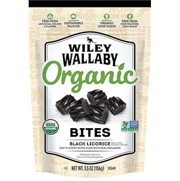 Wiley Wallaby Organic Black Licorice Bites, 5.5 Oz