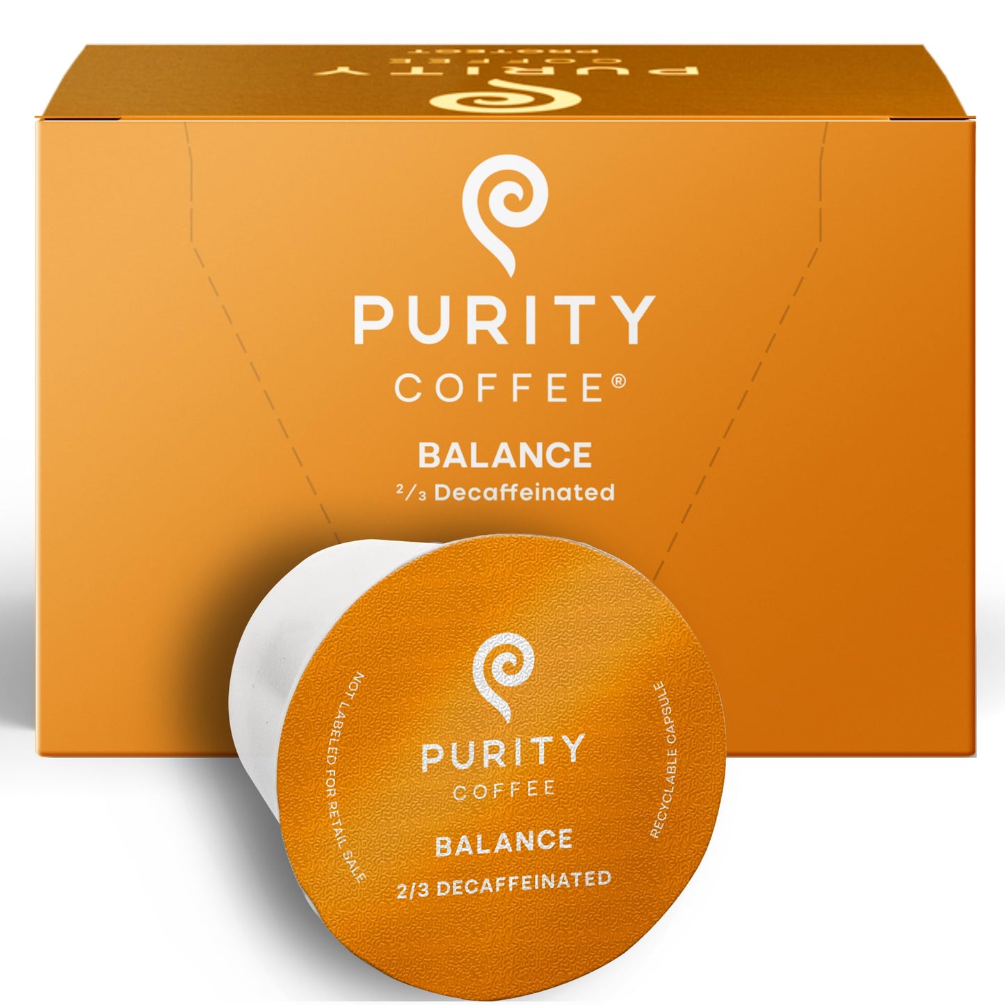Purity Coffee BALANCE Decaf Medium Roast Single-Serve K Pods, 12 Count, USDA Organic, Specialty-Grade, Mountain Water Processed