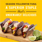 SEASON Yellowfin Tuna Fillets in Olive Oil, Wild Caught, 16g Protein, 6.7 Oz (Pack of 6)