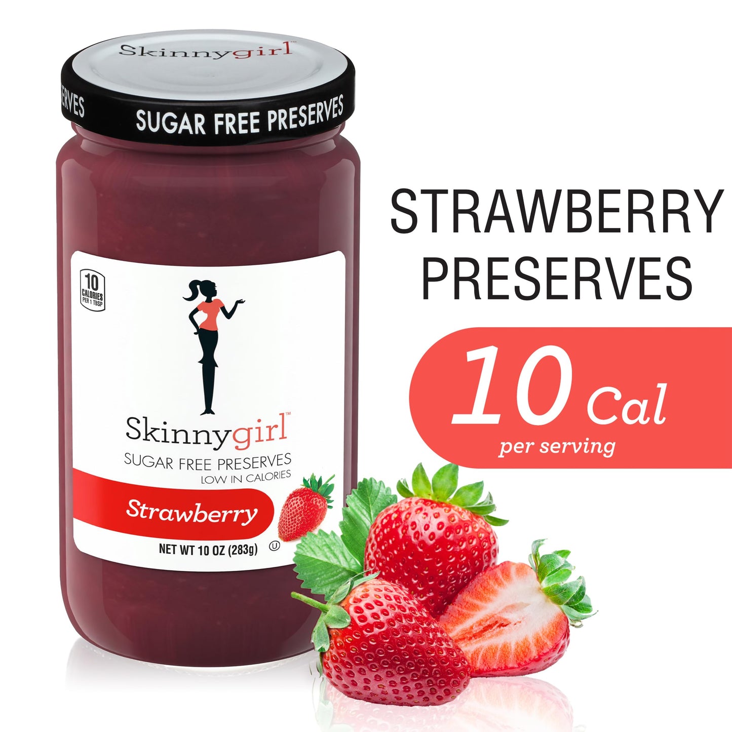 Skinnygirl Sugar Free Preserves, Strawberry Rose, 10 Ounce (Pack of 6), Red