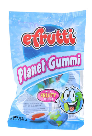 Efrutti Planet Gummi - Gummy Candy - 2.6 Oz - 1 Pk Fruity Flavor Individually Wrapped