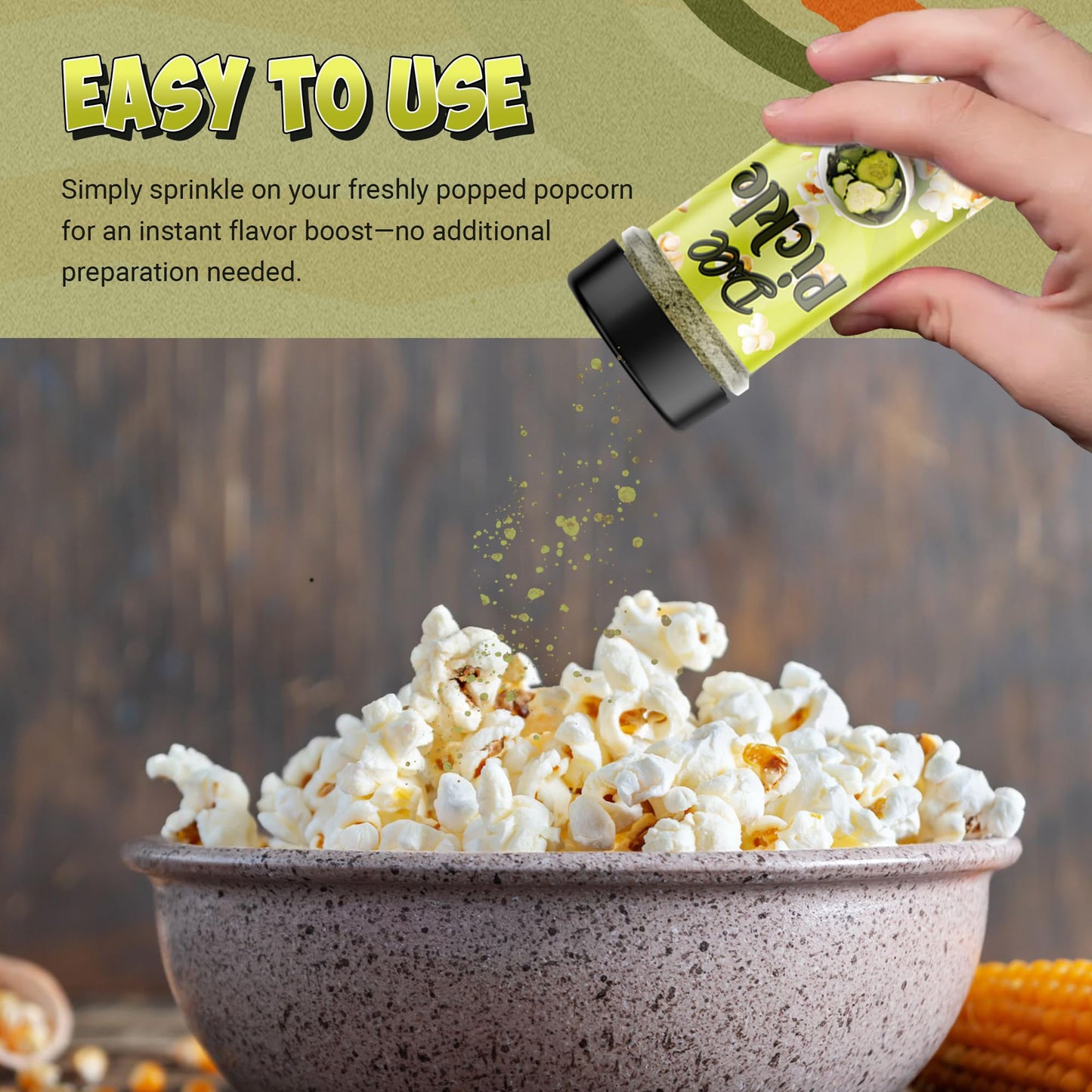 Smash Seasonings Dill Pickle Popcorn Seasoning - 2 Pack Of Delicious Popcorn Seasoning In A Shaker Bottle 3Oz