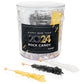 Candy Envy - Happy New Year Rock Candy Sugar Sticks - 36 Indiv. Wrapped - Gold, Black, White