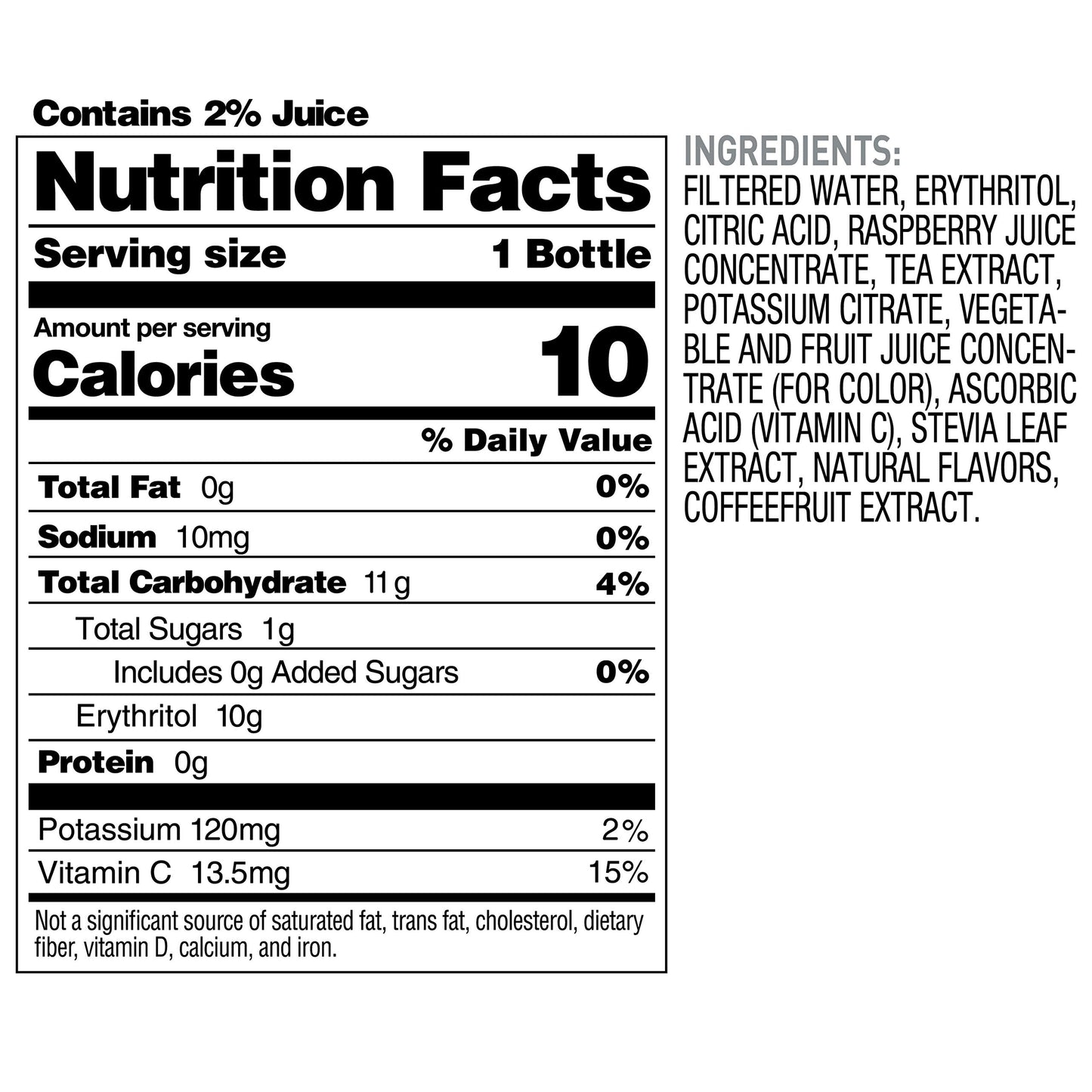 Bai Boost Buka Black Raspberry Antioxidant Beverage, 18 fl oz Bottle, Pack of 12