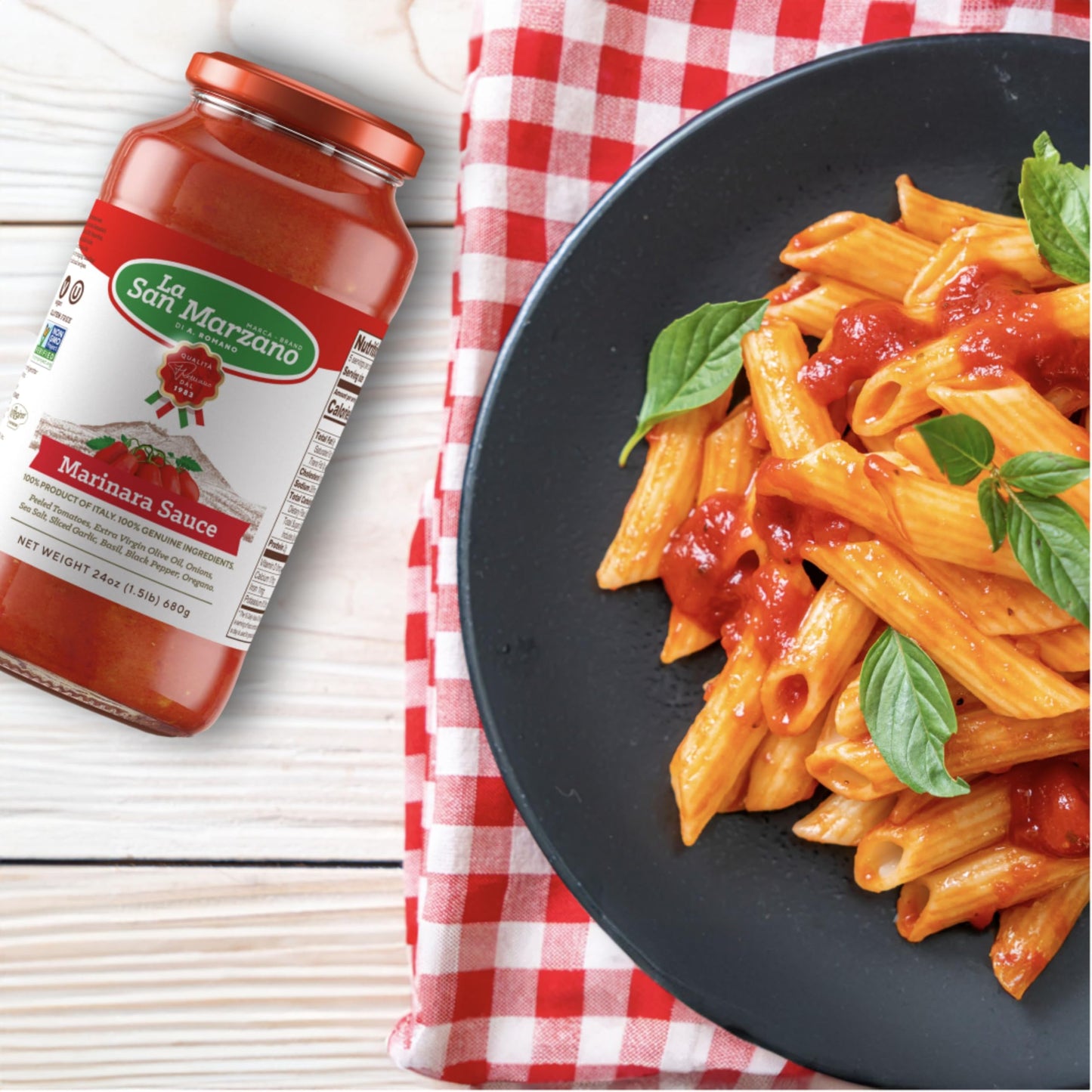 La San Marzano - Marinara Sauce - Pasta Sauce With 100% Italian Tomatoes Made In Italy - Tomato Paste With Fresh And Natural Ing