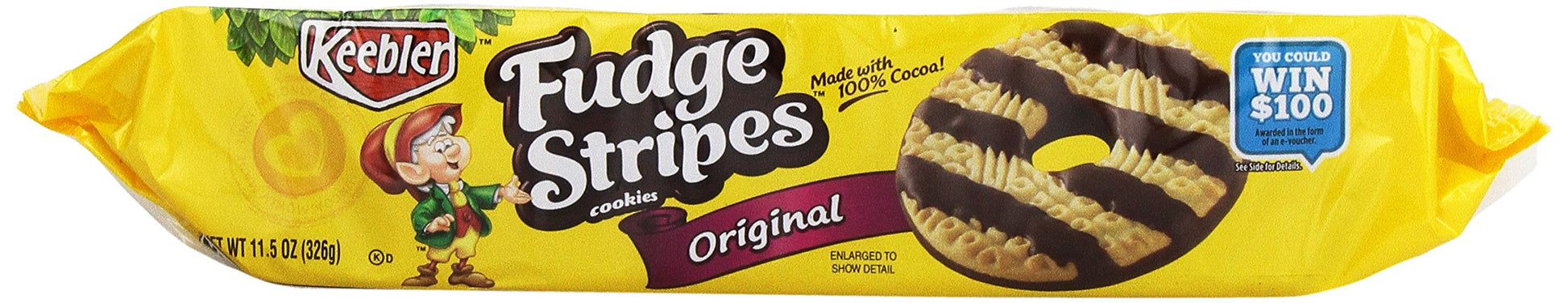 Keebler, Fudge Shoppe Fudge Stripes Cookies, 11.5 oz