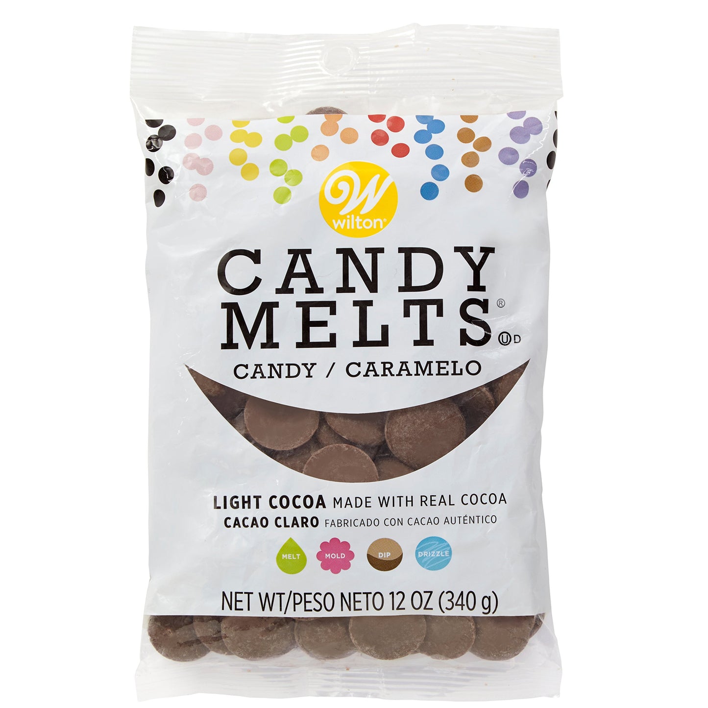 Wilton Light Cocoa Candy Melts® Candy, 12 oz., Model 1911-1359, Perfect for Baking and Decorating