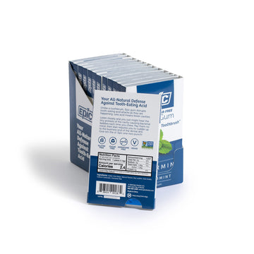 Epic Xylitol Chewing Gum - Sugar Free, Aspartame Free, Peppermint Flavor, 12 Packs of 12 Count for Dry Mouth & Gum Health