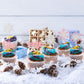 Gyufise 24Pcs Double Layer Snowflake One Cupcake Toppers Pink Glitter Winter First Birthday Decorations For Winter Onederland 1S