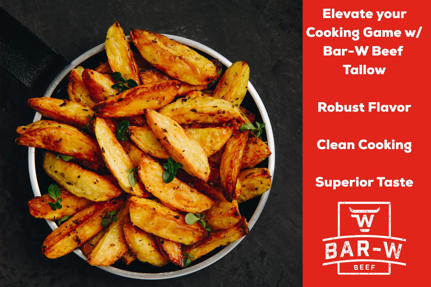 Bar-W Beef | 100% Beef Tallow | 115 oz | Cooking  Roasting  Baking and Frying | enhanced Tallow from USA Farm Raised Cattle | Pure Tallow with High Smoke Point | Gallon Size Pail