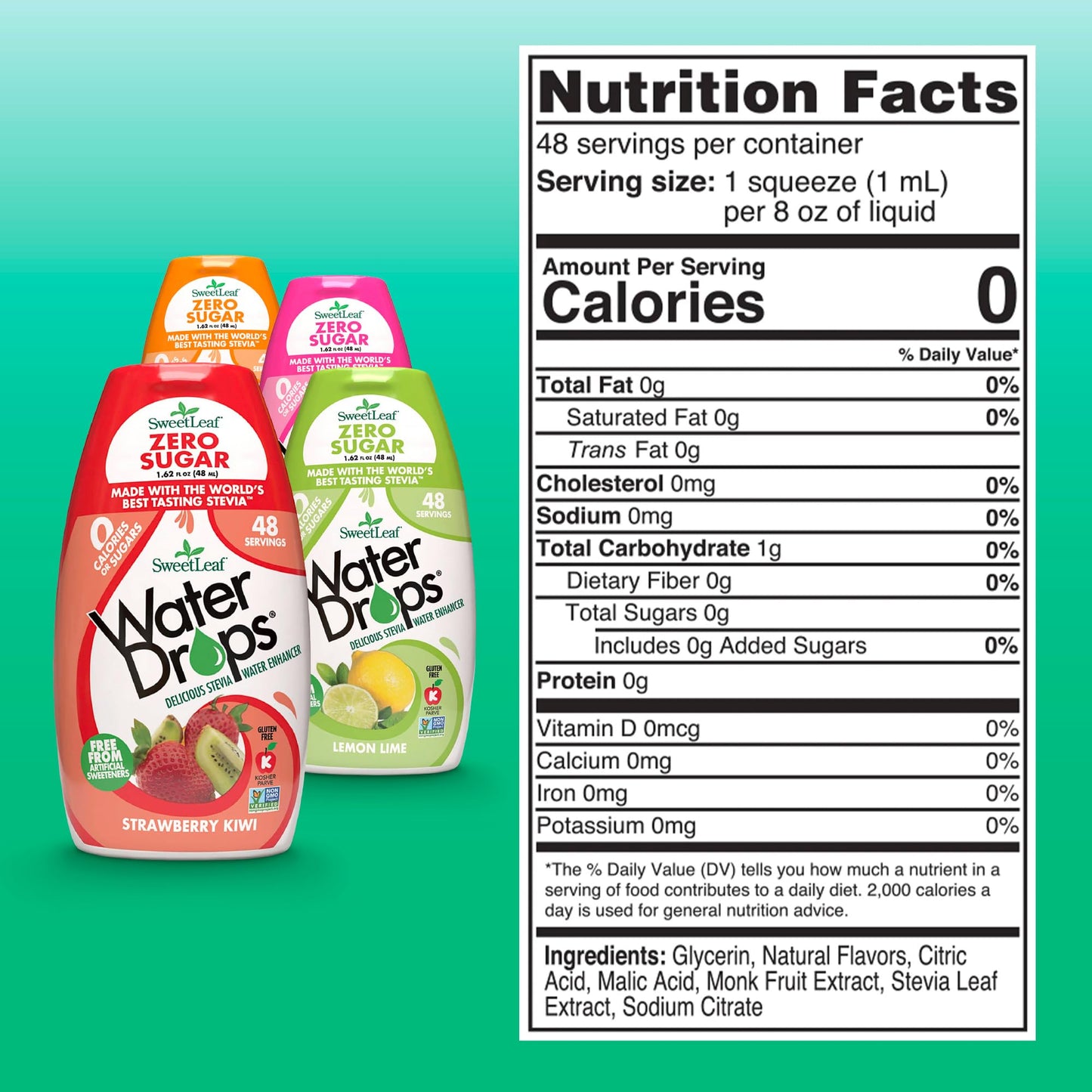 SweetLeaf Water Flavoring Drops - Sugar Free, Zero Calorie, Keto Friendly - 1.62 Fl Oz (Variety Pack of 8)