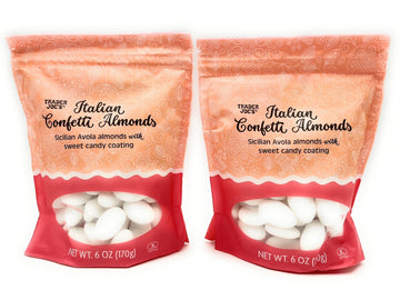 Italian Confetti Almonds With Sweet Candy Coating By Trader Joes 6Oz/170G - Pack Of 2