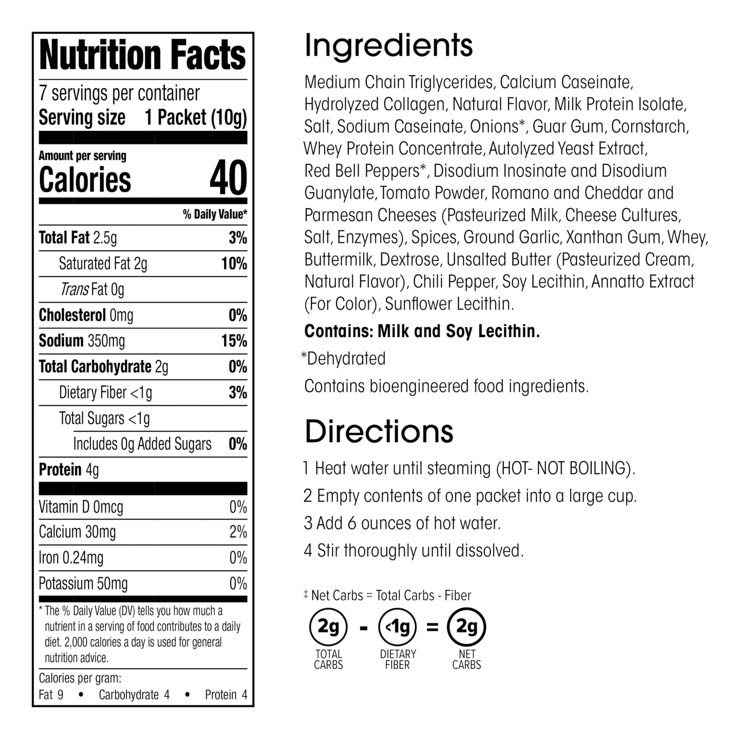 Wonderslim Keto Soup With C8 Mct Oil, Tortilla, Low Carb, Low Fat, Low Sugar (7Ct)