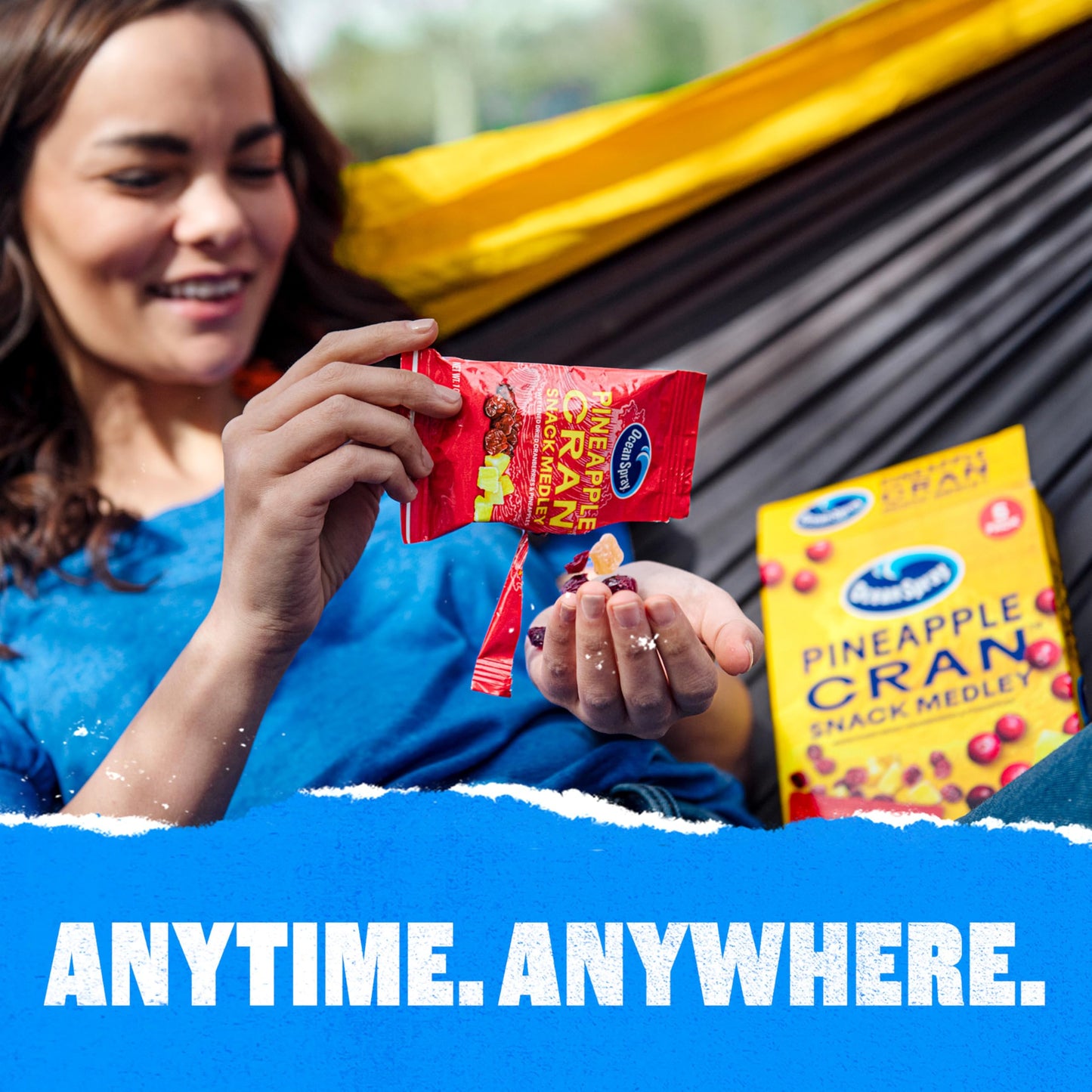 Ocean Spray Pineapple Cran Snack Medley, Cranberry And Pineapple Dried Fruit Snack, 1 Oz Pouches, 5 Count