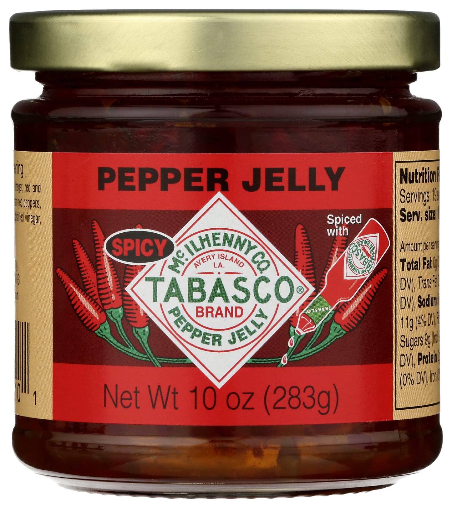 Tabasco Spicy Pepper Jelly, All Natural, 10 Ounce (Pack of 6)